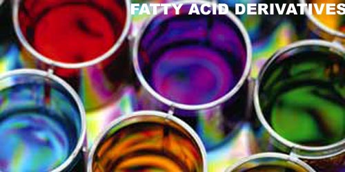 Fatty amides used in printing inks.